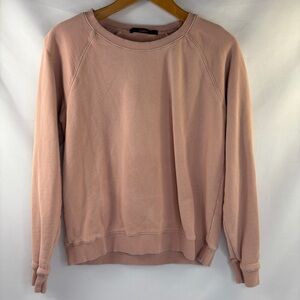 Quince Light Pink Crewneck Organic Cotton Sweatshirt Women's Size Small